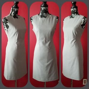GRAY PIN STRIPE BANANA REPUBLIC DRESS